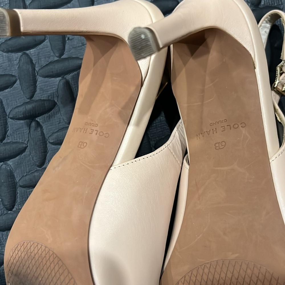 Cole Haan Maya Peep Toe Sling Back Size 6 Leather View 3